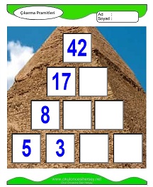 Çıkarma Pramidi Çalışma Sayfaları